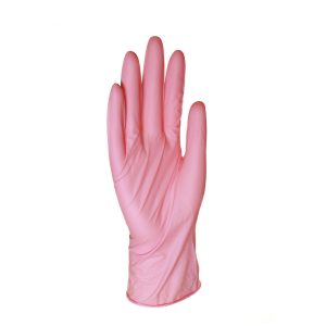 Перчатки смотровые: нитриловые, нестерильные, неопудренные, плоские, текстурированные только на кончиках пальцев , длина 24см, с валиком цвет РОЗОВЫЙ 4,2 гр (НДС 10%)